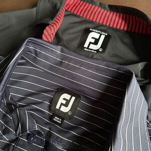 FootJoy Black Polo, Navy Striped Polo
